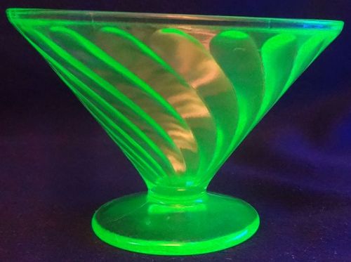 Spiral Green Sherbet Hocking Glass Company