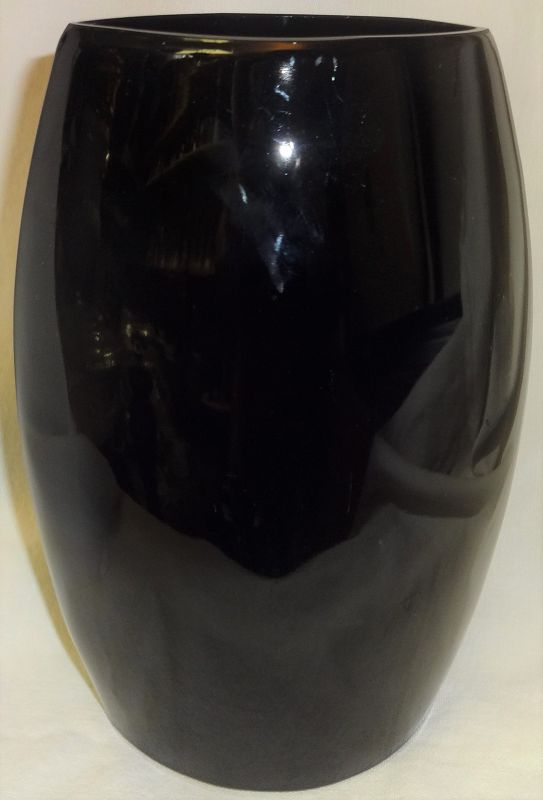 Vase Ebony Elliptical 8.25&quot; Paden City Glass Company