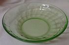 Block Optic Green Cereal Bowl 5.25" Hocking Glass Company