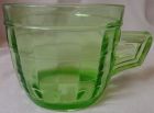 Block Optic Green Mug 2.75" Hocking Glass Company