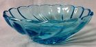 Capri Blue Bowl 4.75" Swirled Hazel Atlas Glass Company