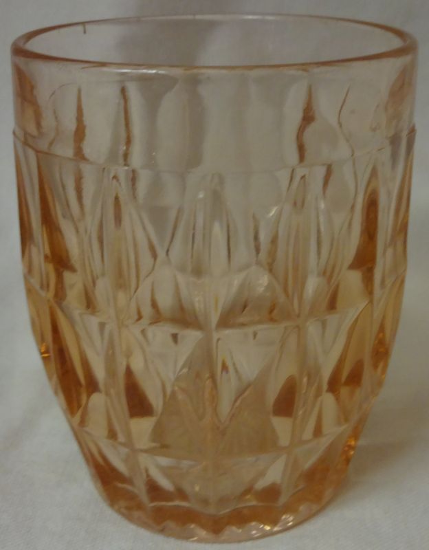 Windsor Pink Water Tumbler 4&quot; 9 oz Jeannette Glass Company
