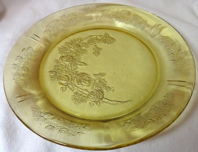 Sharon Amber Dinner Plate 9.5&quot; Federal Glass Company