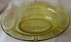 Sharon Amber Bowl 9.5" Oval Federal Glass Company