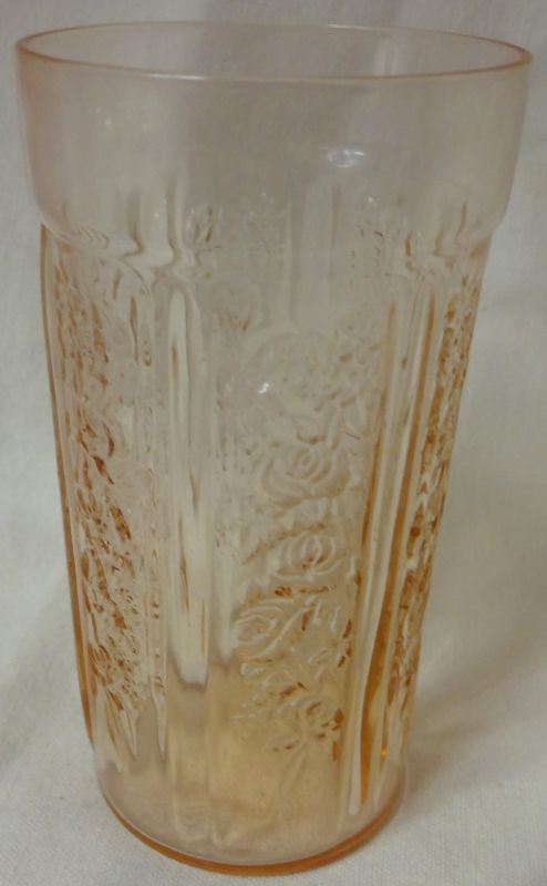 Sharon Pink Ice Tea Tumbler Thin 5.25&quot; Federal Glass Company