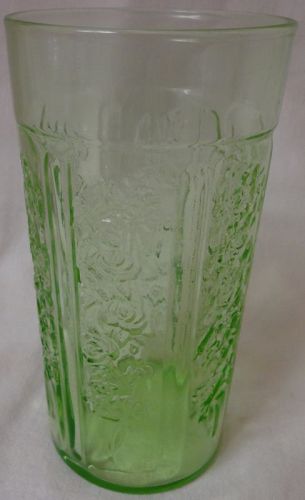 Sharon Green Ice Tea Tumbler Thin 5.25" Federal Glass Company