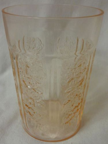 Sharon Pink Water Tumbler Thin 4 1/8" 9 oz Federal Glass Company