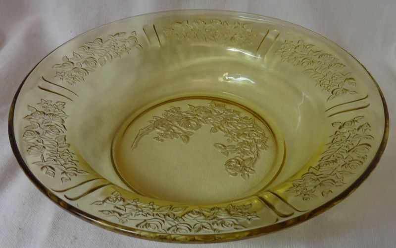 Sharon Amber Soup Bowl 7.75&quot; Federal Glass Company