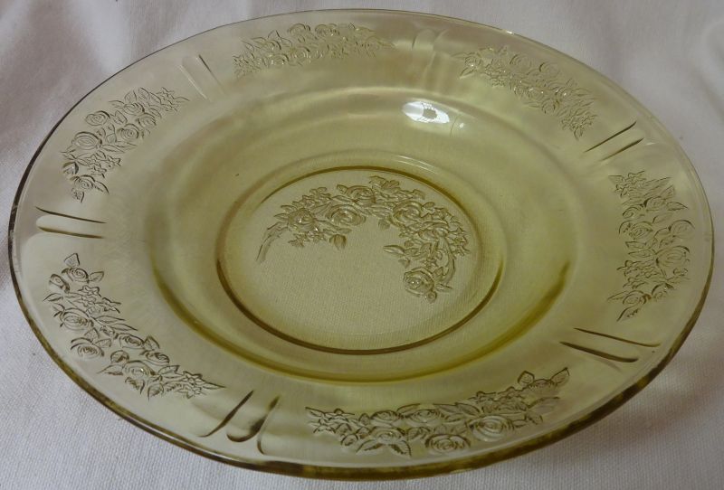 Sharon Amber Jam Dish 7.5&quot; Federal Glass Company
