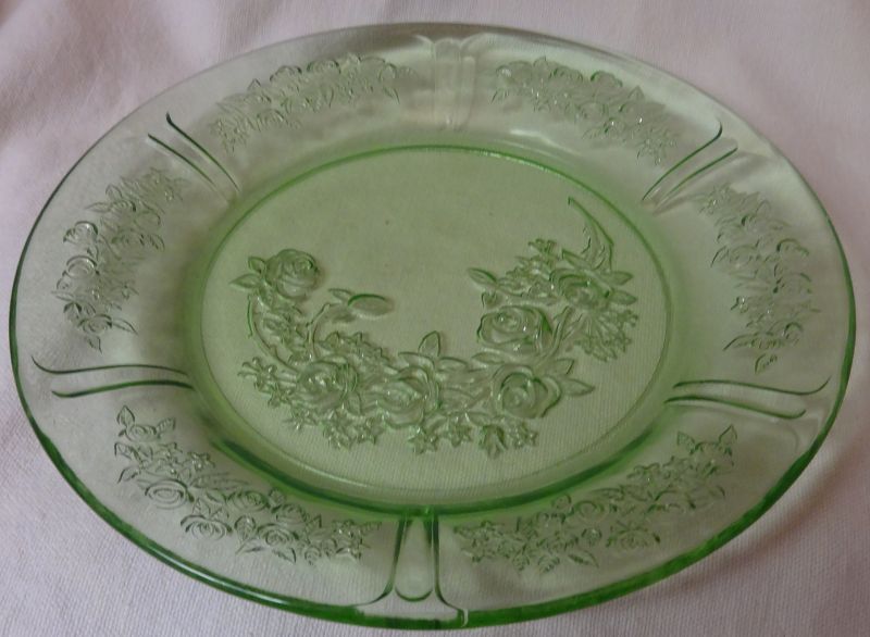 Sharon Green Salad Plate 7.5&quot; Federal Glass Company