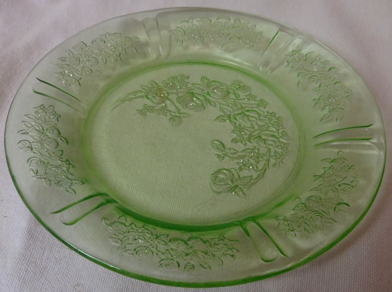 Sharon Green Bread &amp; Butter Plate 6&quot; Federal Glass Company