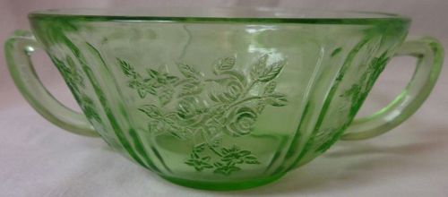 Sharon Green Creamsoup 5" Federal Glass Company