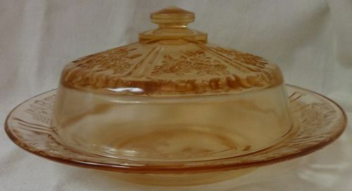 Sharon Pink Butter and Lid Federal Glass Company