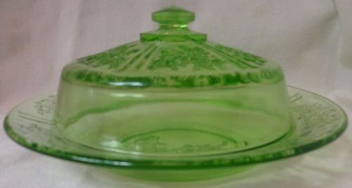 Sharon Green Butter and Lid Federal Glass Company