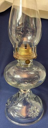 EAPC Crystal Oil Lamp Anchor Hocking Glass Company