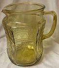 Patrician Amber Pitcher 75 oz 8" Federal Glass Company