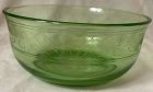 Cloverleaf Green Deep Salad Bowl 7" Hazel Atlas Glass Company