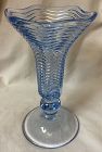 Caribbean Blue Bud Vase 7.5" Duncan Miller Glass Company