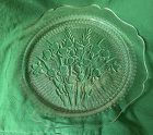 Iris Crystal Dinner Plate 9" Jeannette Glass Company