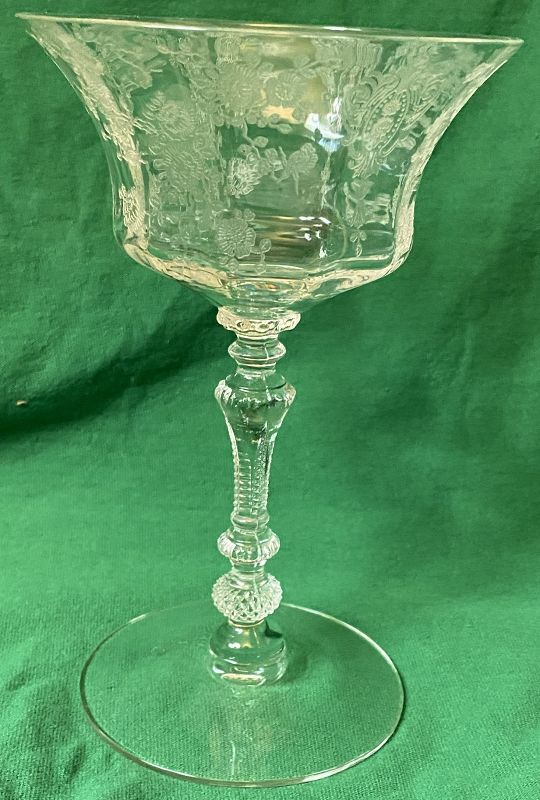 Rose Point Crystal 3500 Tall Sherbet 6 3/8&quot; Cambridge Glass Company