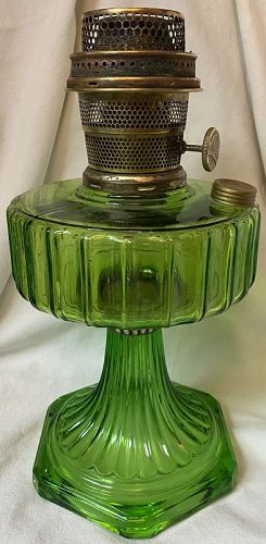 Corinthian Green Oil Lamp Aladdin Mantle Lamp Company