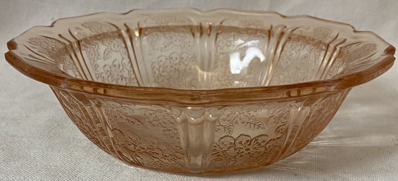 Cherry Blossom Pink Cereal Bowl 5.75&quot; Jeannette Glass Company