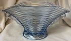 Caribbean Blue Bowl 11" Oval Duncan Miller Glass Company