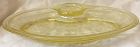 Florentine Number 2 Yellow Meat Platter Hazel Atlas Glass Company