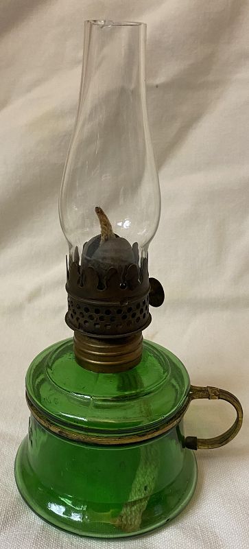 Nutmeg Green Miniature Oil Lamp