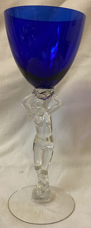Statuesque Royal Blue Claret 7 5/8&quot; Cambridge Glass Company