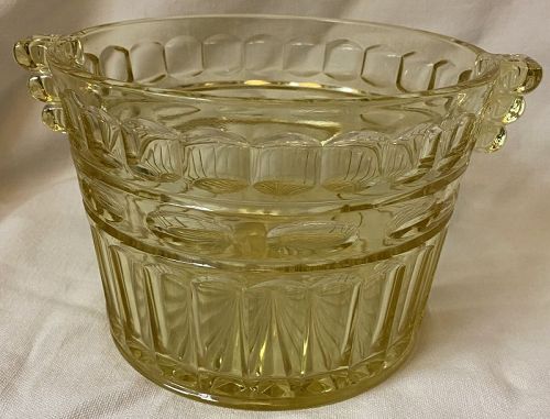 Hermitage Topaz Ice Tub 6" Fostoria Glass Company