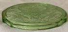 Madrid Green Hot Dish/Coaster 5" with Indent Federal Glass Company