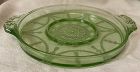 Cameo Green Domino Tray 7" with 3" Indent Hocking Glass