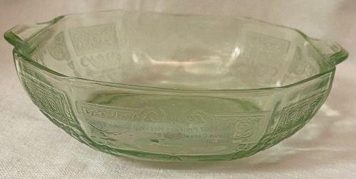 Princess Green Cereal Bowl 5" Hocking Glass Company