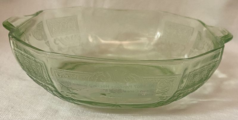 Princess Green Cereal Bowl 5&quot; Hocking Glass Company