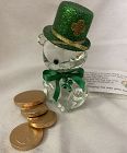 Saint Patrick Crystal Bear in Box Fenton Art Glass