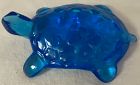 Turtle Blue 6" Flower Frog Northwood Glass