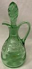 Beehive Green Cruet 7" Duncan Miller Glass