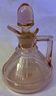 Pleat & Panel Pink Cruet 4.5" 3 oz Heisey Glass