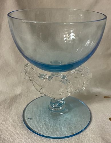 Chanticleer Copen Blue Cocktail 4" Morgantown Glass