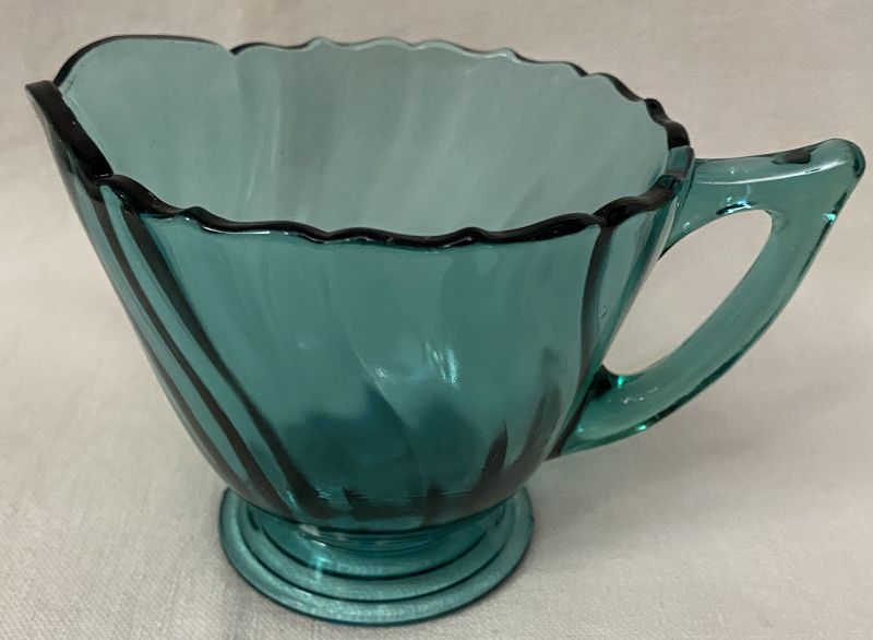 Swirl Ultramarine Creamer Jeannette Glass Company