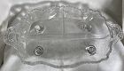 Rose Point Crystal Relish 10" 4 Toed 3500/64 Cambridge Glass