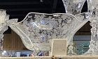Rose Point Crystal Bowl 12" 4 Toed 3400/160 Cambridge Glass Company