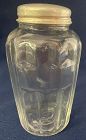 Round Crystal Shaker Metal Lid Jeannette Glass Company