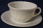 Swirl White Fire King Cup and Saucer