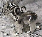 Glow in the Dark Silvered Lion Christmas Ornament