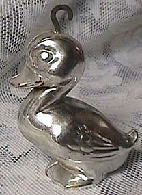 Glow in the Dark Silvered Duck Christmas Ornament