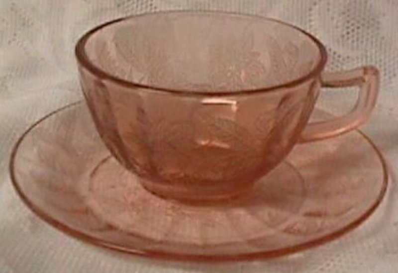 Floral Pink Cup and Saucer
