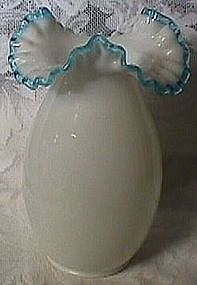 Fenton Aqua Crest Vase