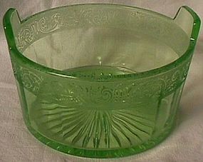 Green Etched Ice Bucket